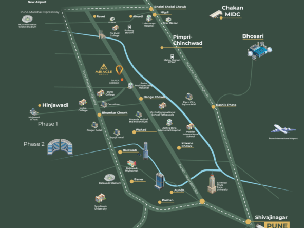 Miracle Tathawade Map – Premium 2 & 3 BHK Homes in Pune